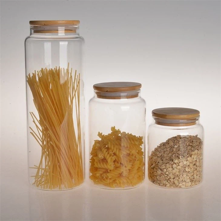 Glass Food Storage Jar Canister With Airtight Seal Lid
