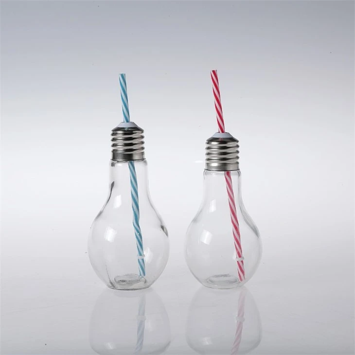 Light Bulb Shaped Glass Bottle