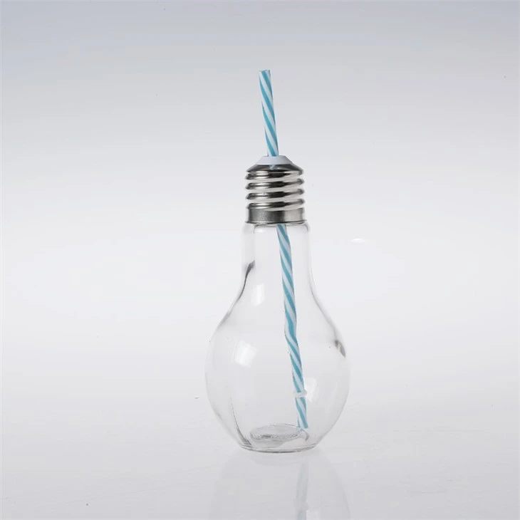 Light Bulb Shaped Glass Bottle