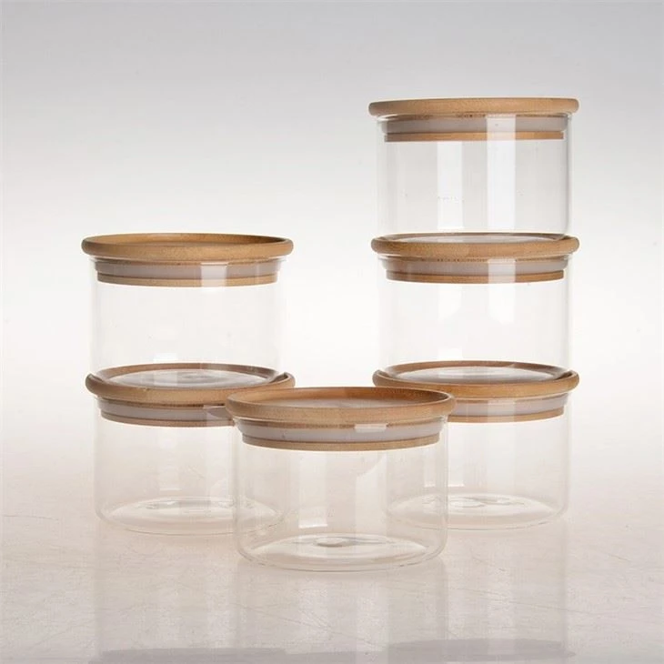 Set Of Glass Storage Containers Clear Glass Food Canister