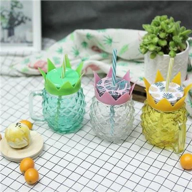 ขวดแก้วสับปะรดสี